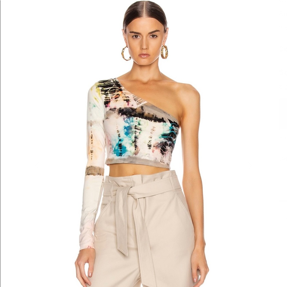 Cotton Citizen Brisbane Crop shirt in Kaleidoscope